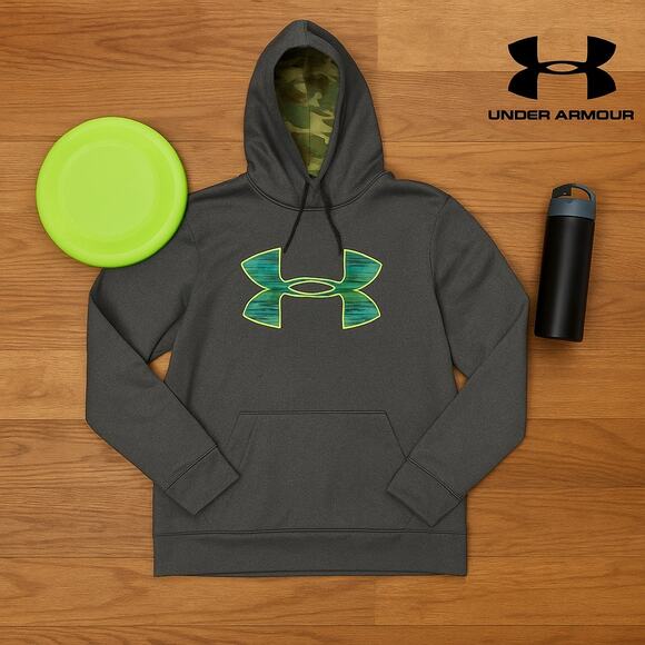 Under Armour Cold Gear Hooded Sweatshirt Sz. L - Picture 1 of 8